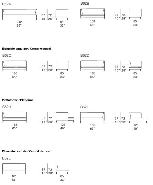 Съемный тканевый диван с полуостровом Paola Lenti KIMONO ARCH-00045314 - Вид №4