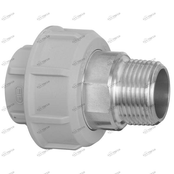 SANIT 235447001100040 Адаптер соединение, PP на латуни, наружная резьба, для Heizelemenmuffenschweißen 