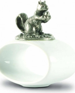 10654400 Vagabond House Набор колец для салфеток Vagabond House Лесные истории.Белка 6см, 2шт, керамика Керамика