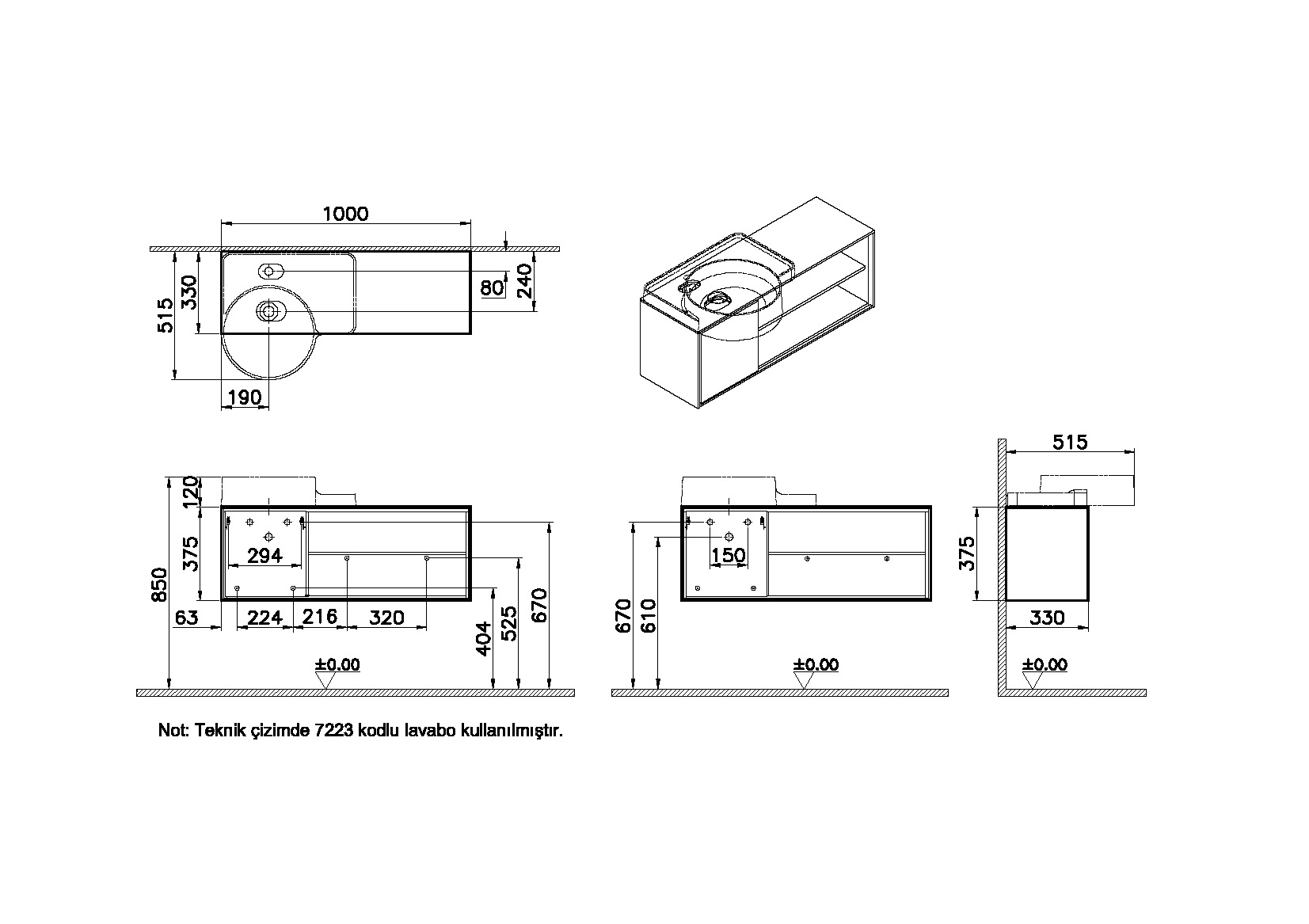 62414 Раковина Vitraglobal Voyage - Вид №1