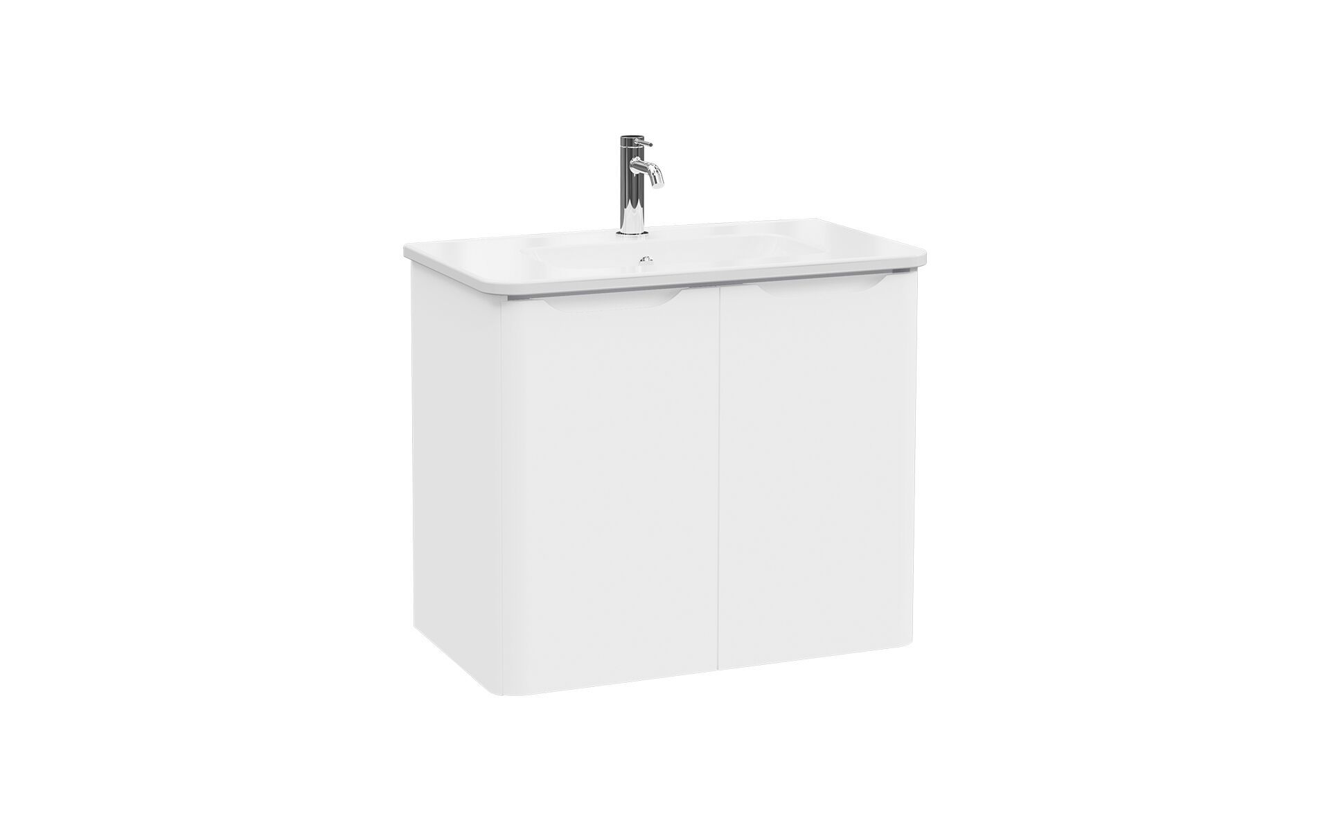 Подвесной шкаф для умывальника со встроенной раковиной VitrA Bathrooms Integra Round ARCH-00065020 - Вид №2