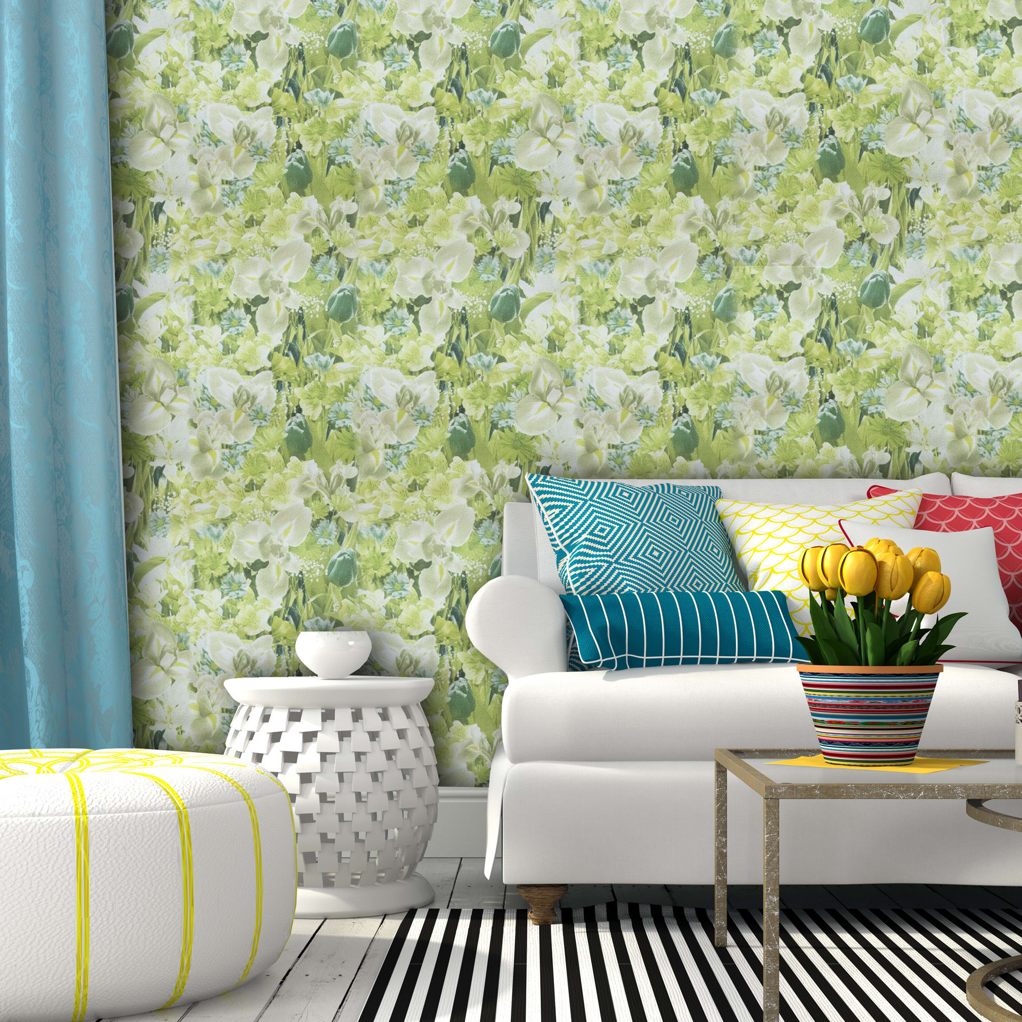 17966514 Обои бумажные зелёные 0.53 м 25-МО Голландия Santreyd  - Вид №3