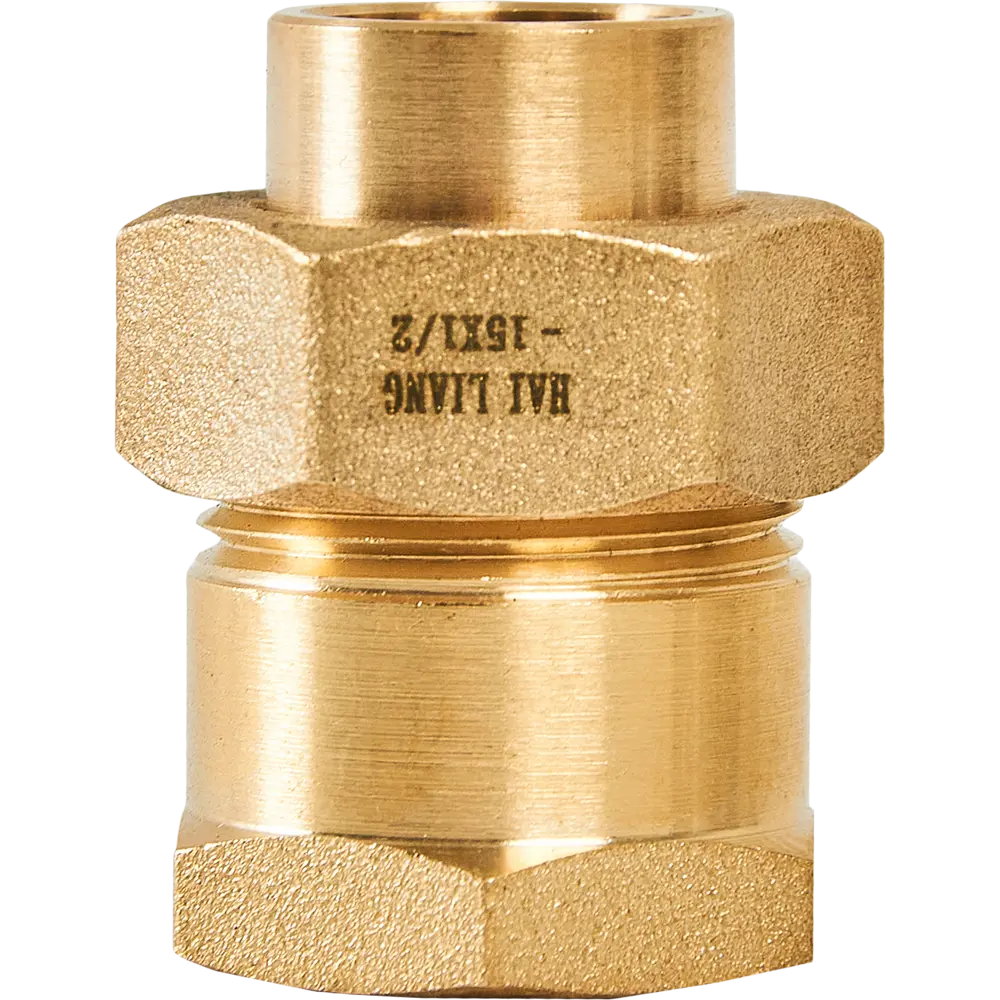 Муфта разъемная Hailiang ø1/2"x15 мм с коническим уплотнением внутренняя резьба медь 88673403 STLM-2050004  - Вид №1