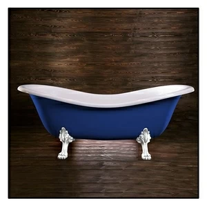 Ванна Akcjum Cleopatra WR-05-01-Kb-C овальная синяя с белыми ножками