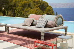 070784 Подушка GL Checks blue 45x45 GAN Garden Layers