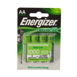 Аккумуляторная батарейка Energizer AA (HR6) Ni-Mh 1300 мАч 4 шт.