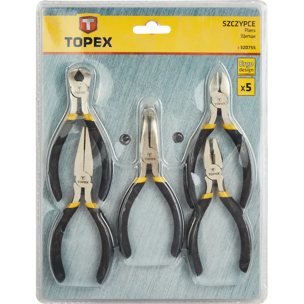 Набор шарнирно-губцевого инструментов прецизионных Topex 32D755, 5 предм STLM-2150948 - Вид №1