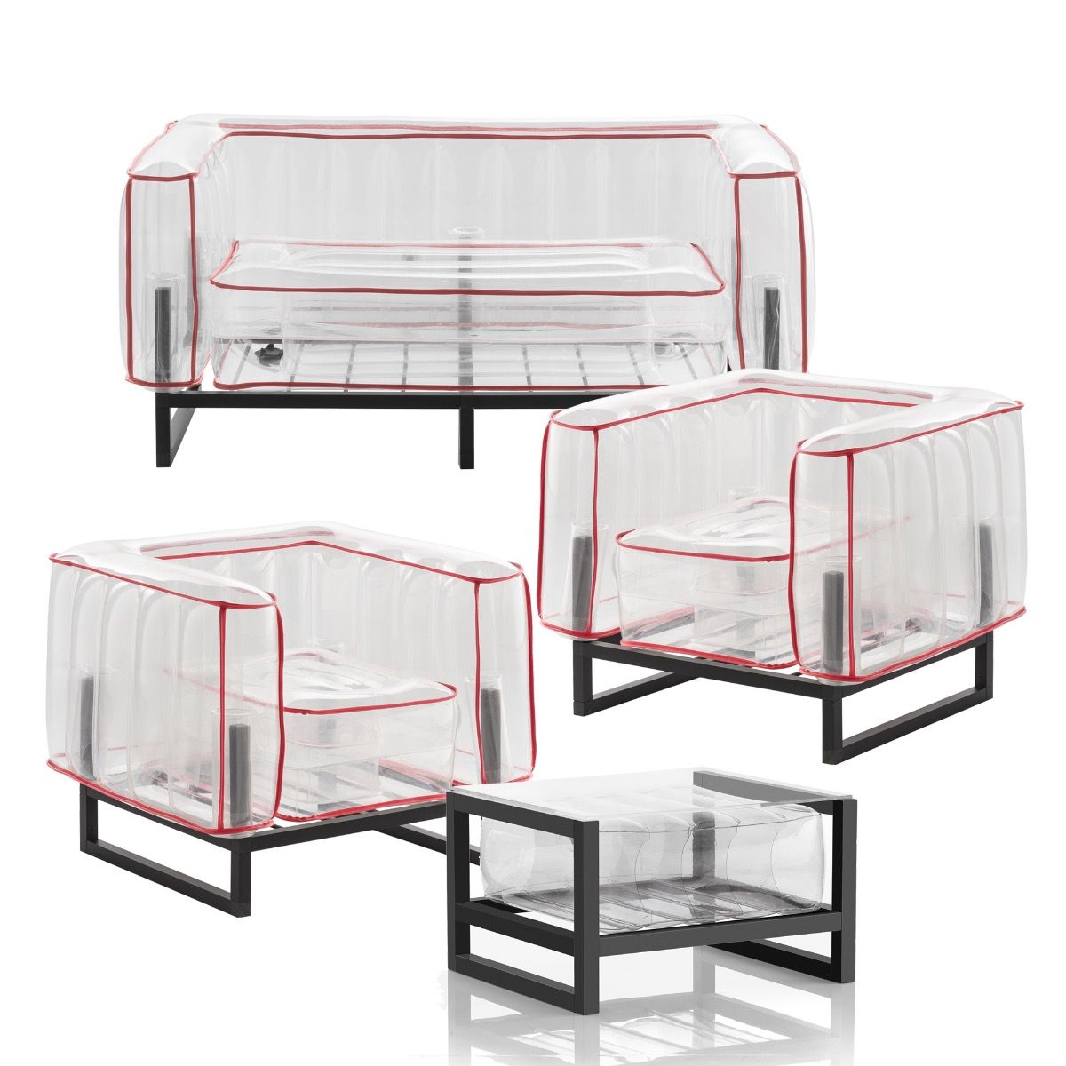 MOJOW Садовая мебель и журнальный столик Yomi Style Красный SY2FYP081CYP081TBYKEKOCN01TR