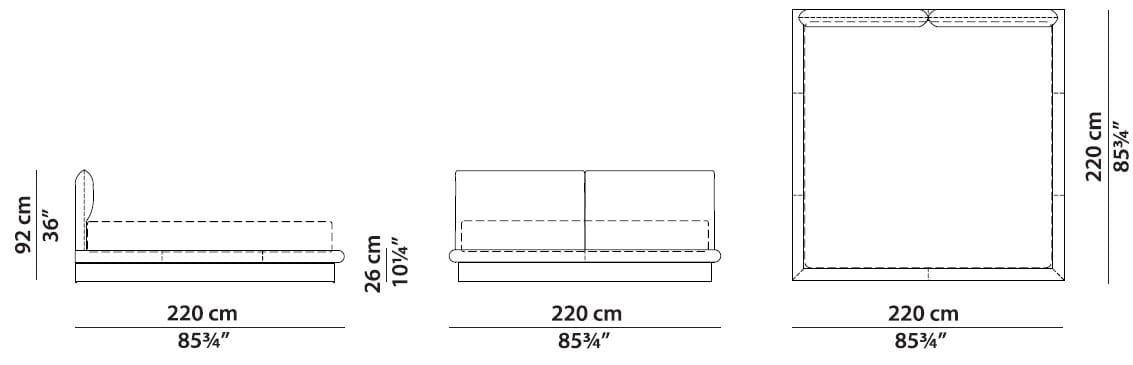 Мягкая двуспальная кровать Baxter Aura ARCH-00040037 - Вид №11