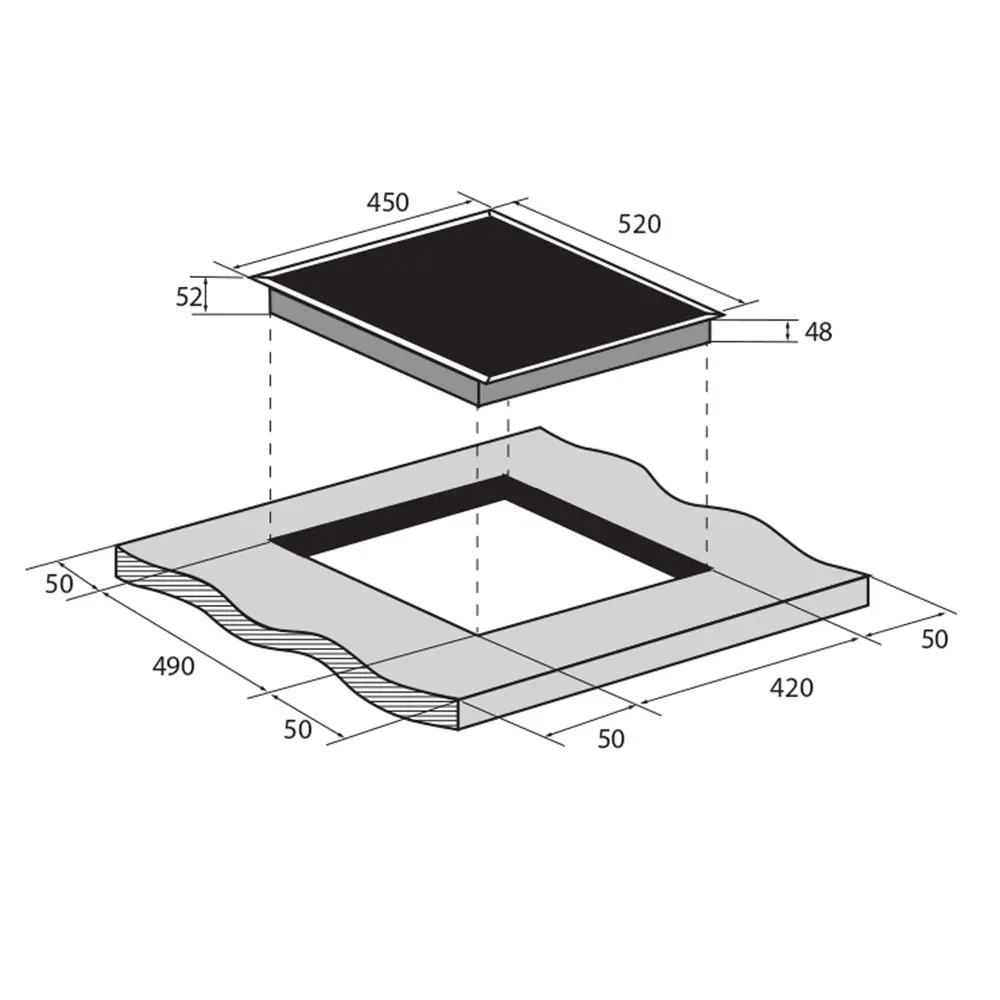 Стеклокерамическая варочная панель Zugel ZEH451C 45x4.4x52 см 3 конфорки цвет черный STLM-2121286 - Вид №6