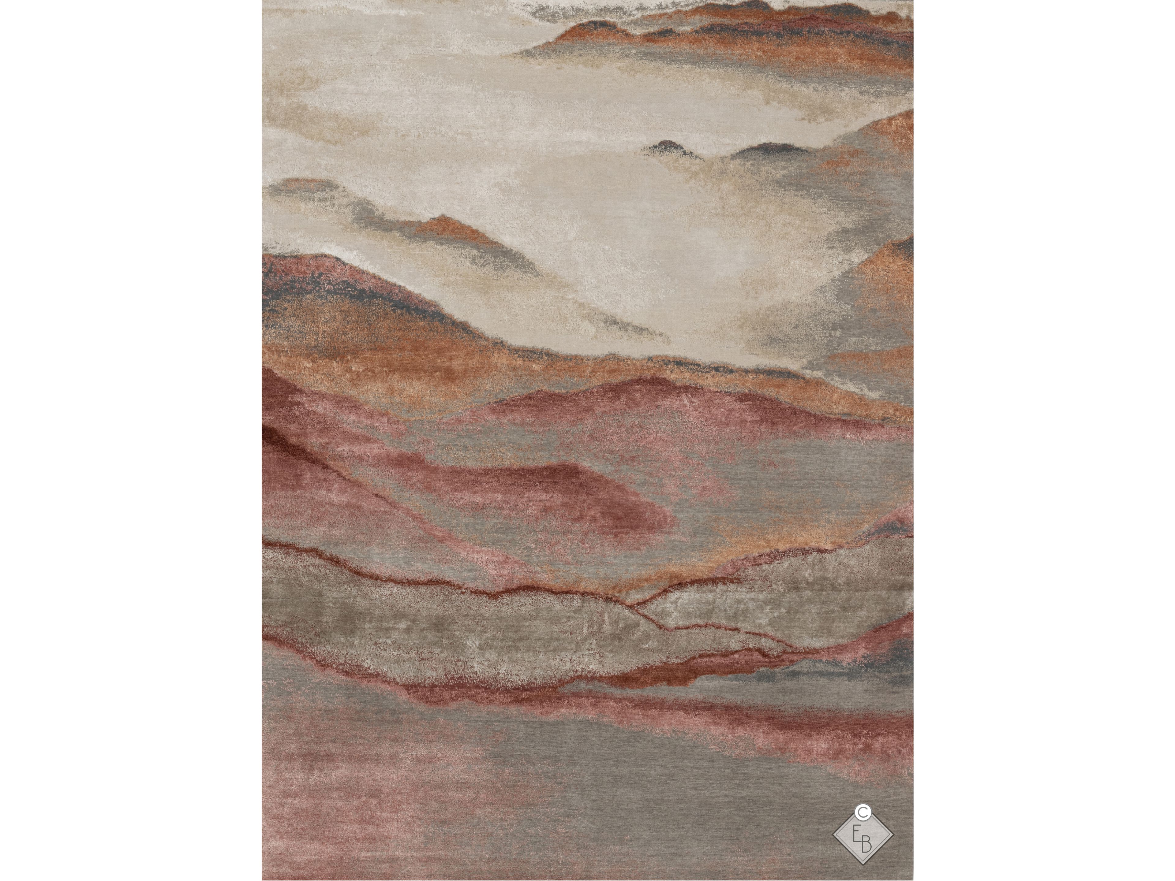 Прямоугольный ковер из бамбукового шелка и шерсти Edition Bougainville Inspiration ARCH-00120399