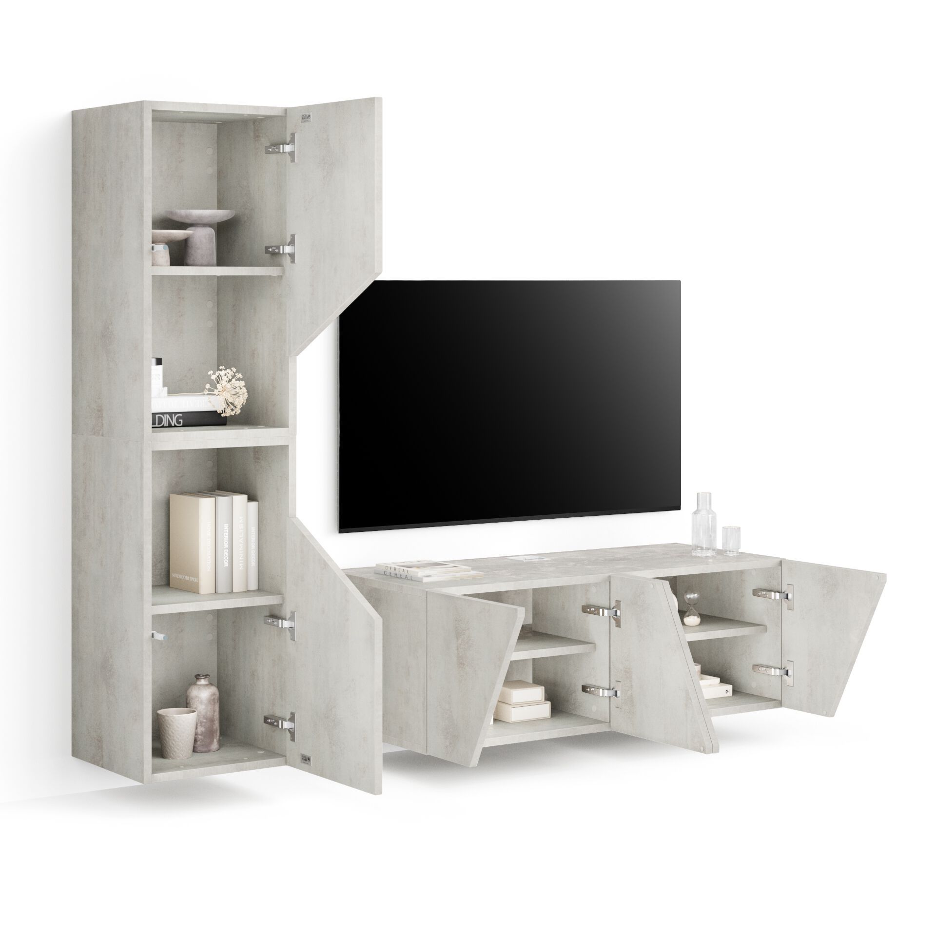 Модульная стена установила оборудованную стену в меламинированном Mobili Fiver EMMA ARCH-00091039 - Вид №20