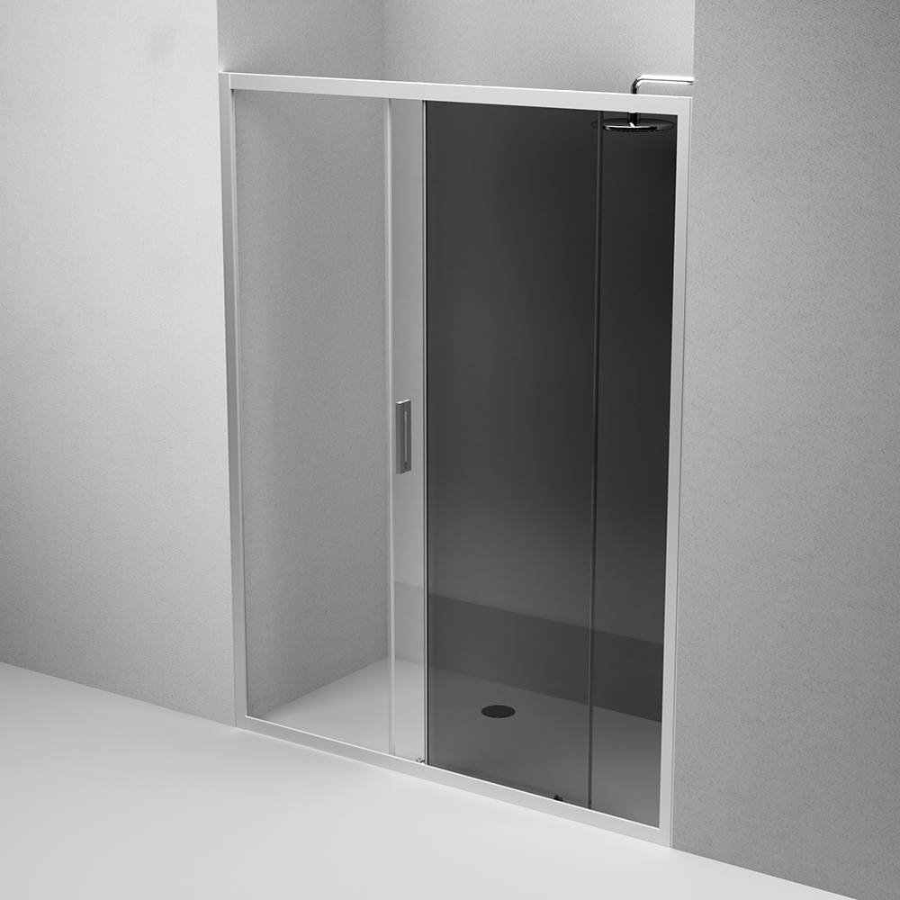 W90G-150-1-195MG Solo Дверь душевая 150х195 стекло тонированное профиль матовый хром AM.PM Gem - Вид №3