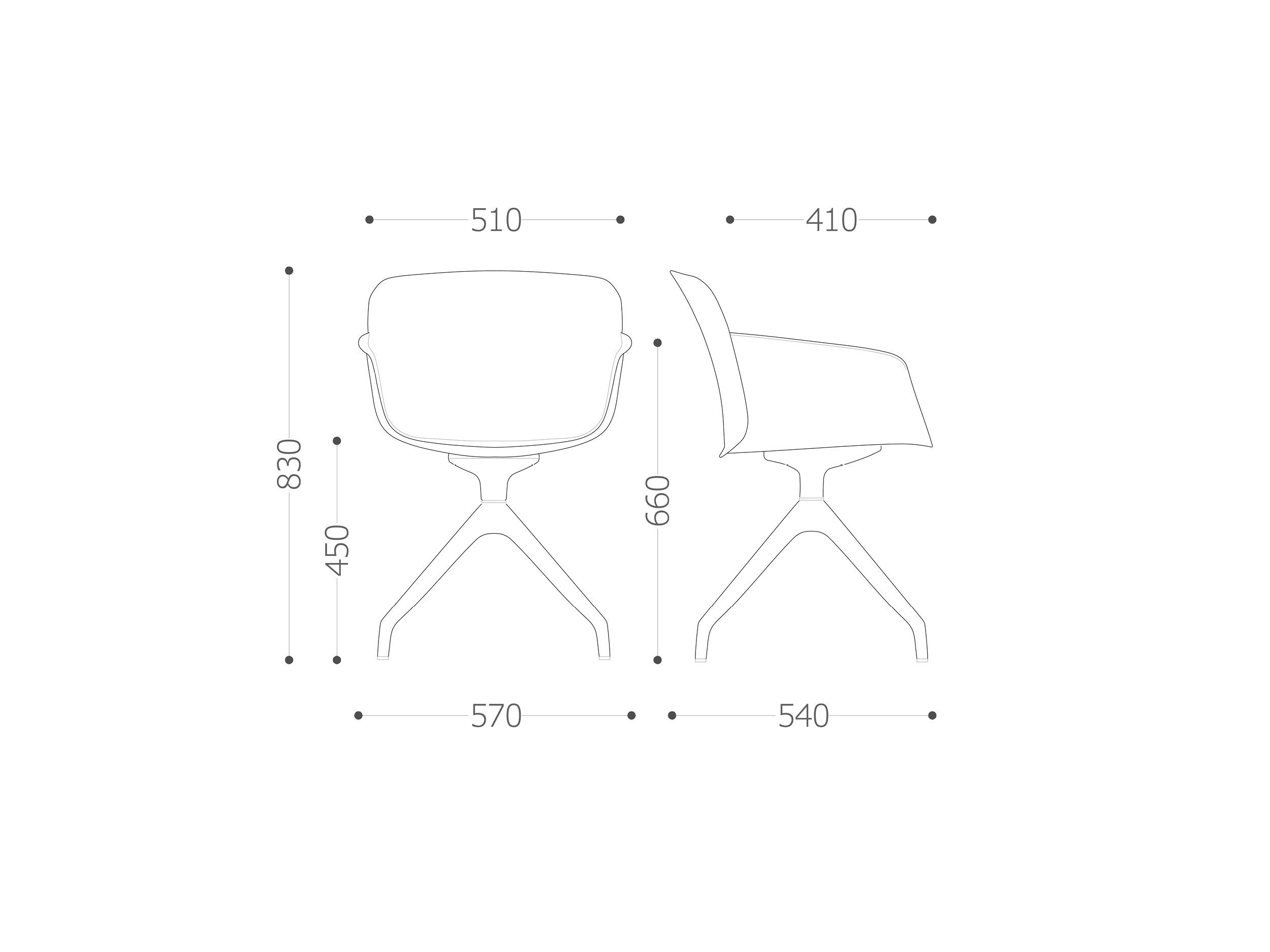 Вращающееся кресло на полипропиленовом насесте VAGHI свободное кресло ARCH-00089750 - Вид №5