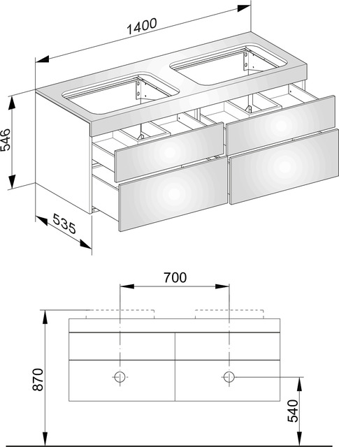 31575450000 Тумба под умывальник KEUCO Edition 400 - Вид №2
