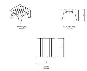 Бетонное наружное сиденье
