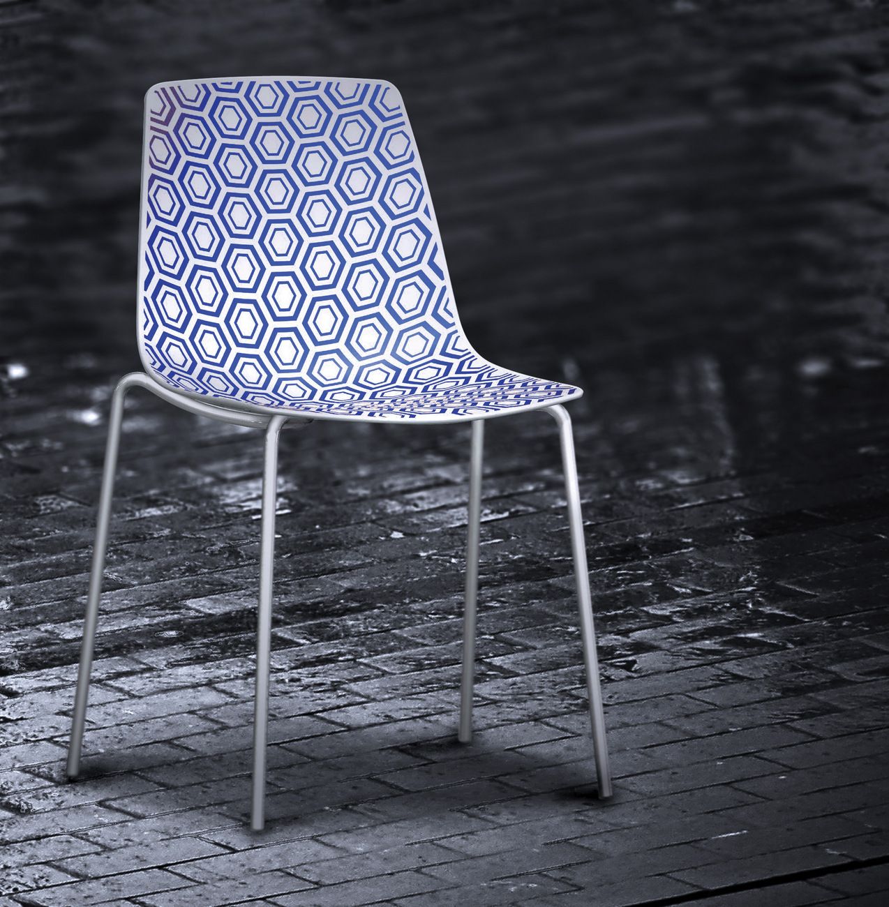 Стул инженерного пластика с металлическим каркасом GABER Альгамбра ARCH-00029501 - Вид №2