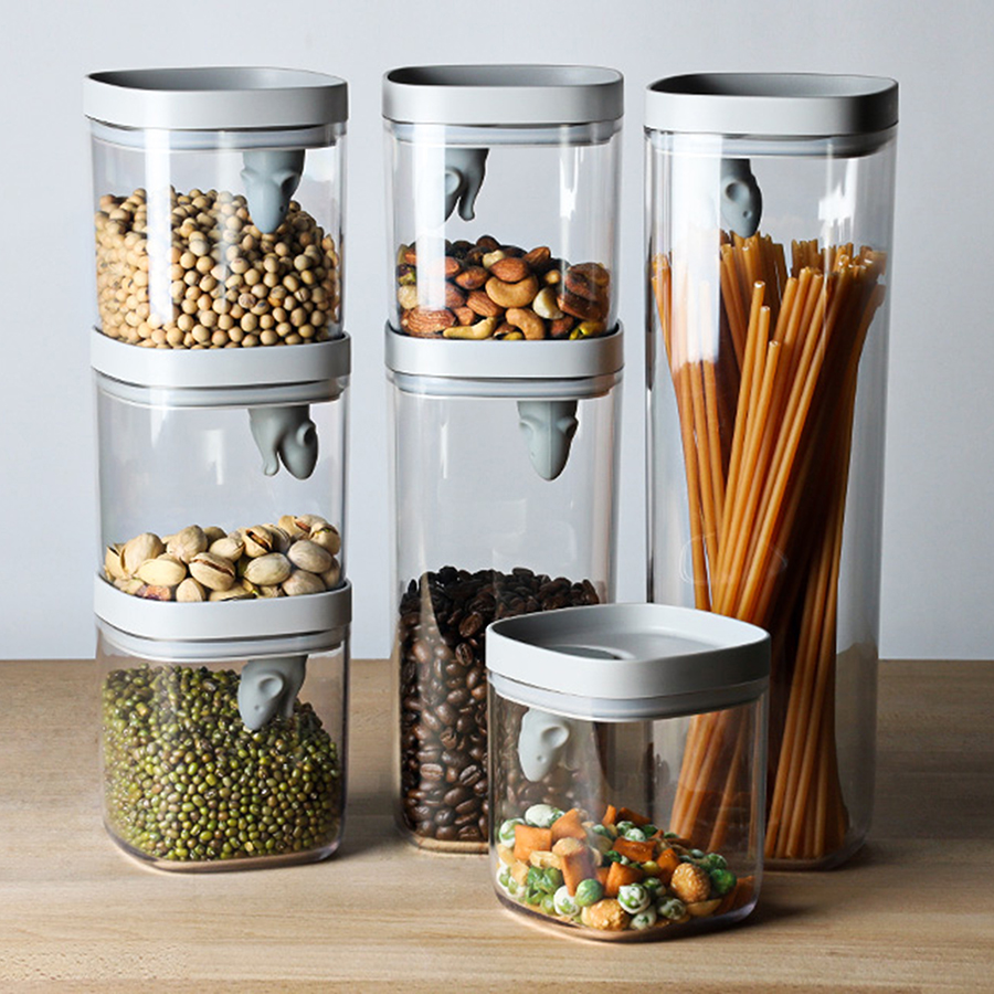 QL10347-CL-GY Контейнер для пищевых продуктов lucky mouse 2 л Qualy  - Вид №8