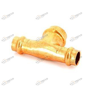 Тройник пресс 15x22x15 медный IBP P513001522015