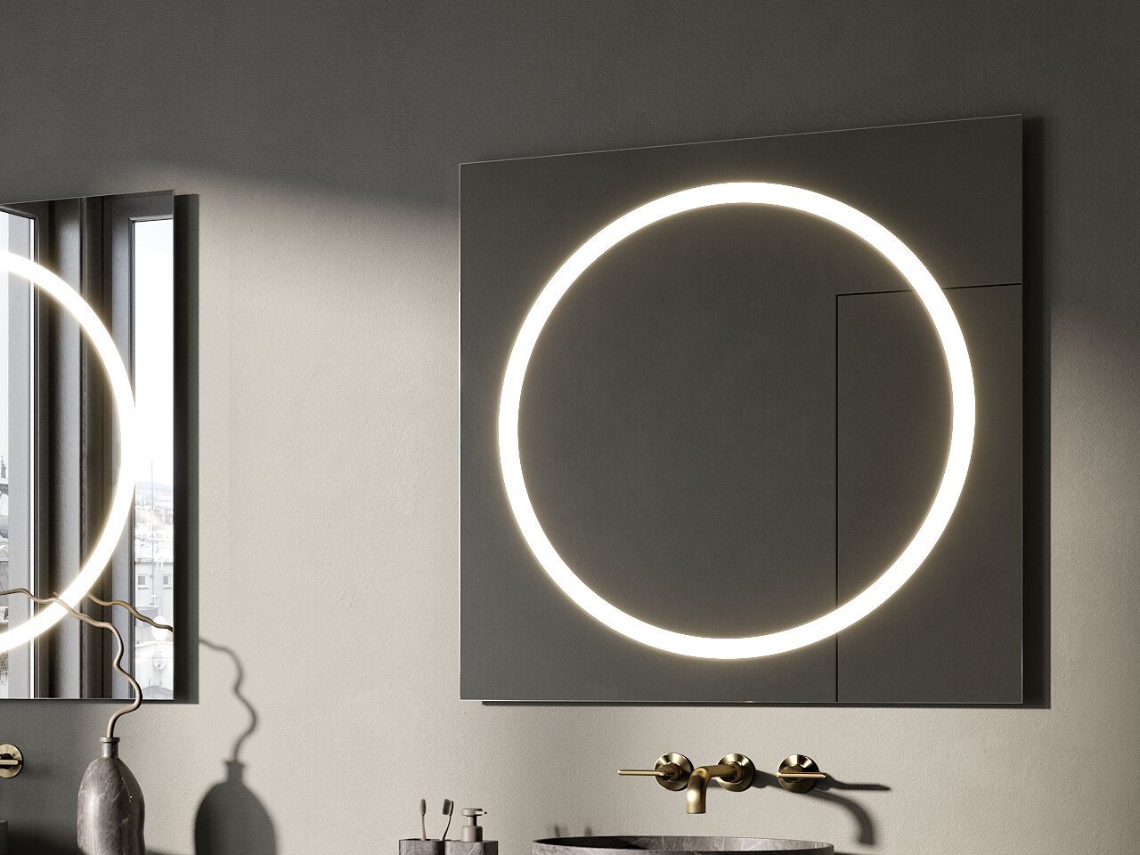 Зеркало со встроенным освещением для ванной комнаты MOMA Design Mirr outline ARCH-00033285