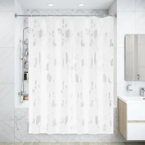 Штора для ванны Swensa Birds с кольцами 180x180 см PEVA , цвет белый/серый