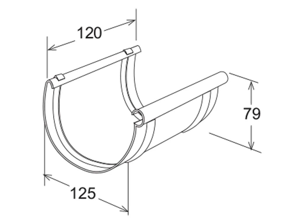Простое соединение желоба 125 First Corporation First Plast ARCH-00018531 - Вид №1