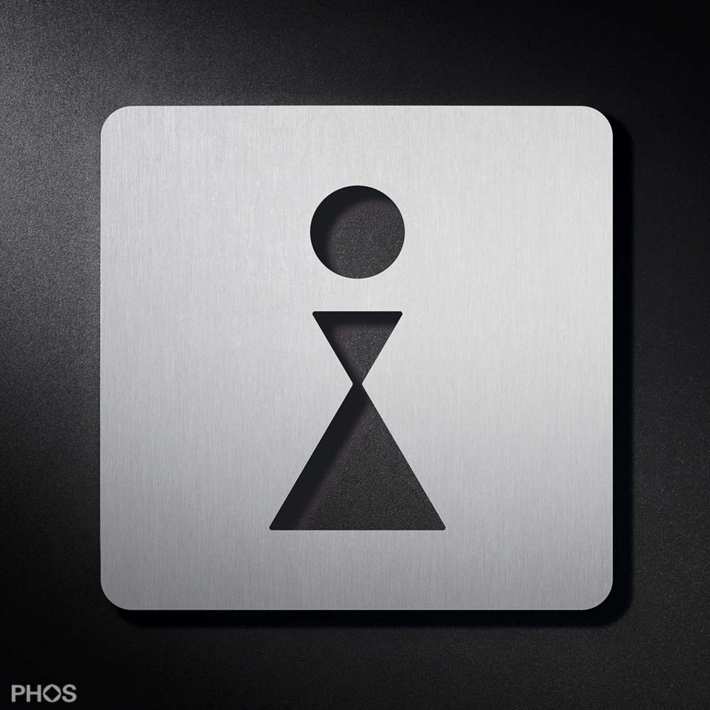 PS0401S Женские пиктограммы в туалете с мягкими краями PHOS 