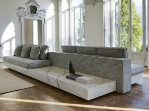 FranchiUmbertoMarmi Диван из скульптурного мрамора с полкой для журналов Mattis Hd044sta
