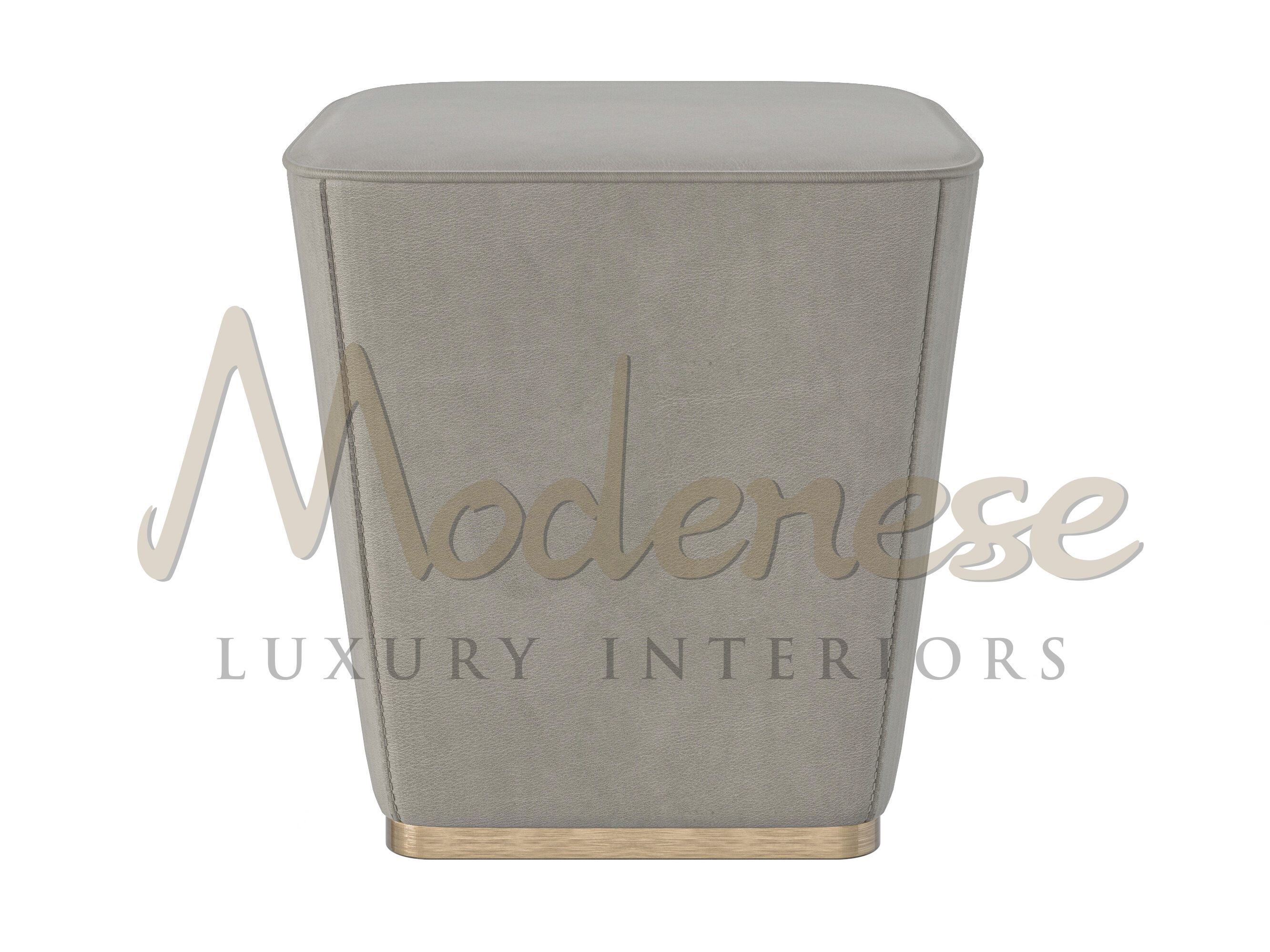 Кожаный квадратный пуф Modenese Luxury Interiors DIAMOND EDGE ARCH-00105152 - Вид №3