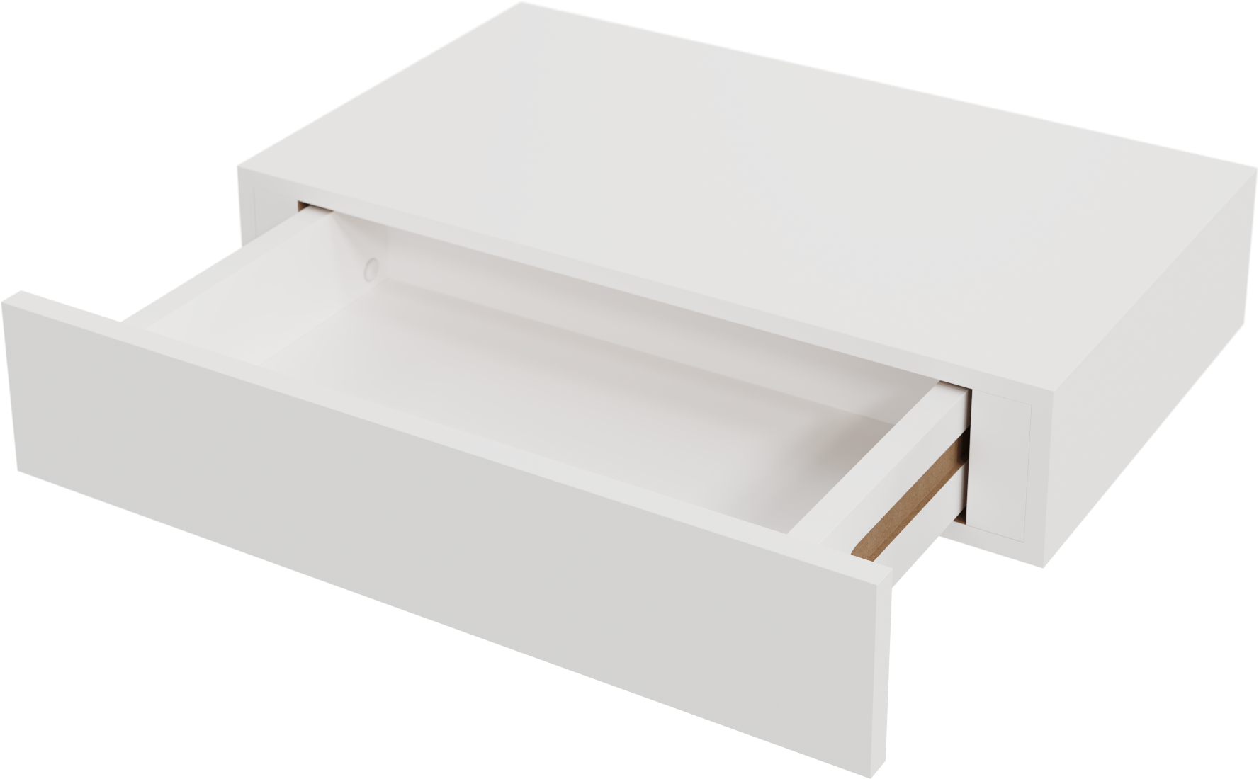 82877513 Полка мебельная White 40x25x8 см МДФ цвет белый STLM-0037359 SPACEO