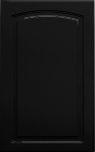 Фасады для кухни Классика Фрезеровка «Арка+» Черный глянец №212