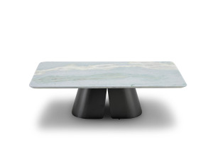 Прямоугольный журнальный столик из мрамора и нержавеющей стали