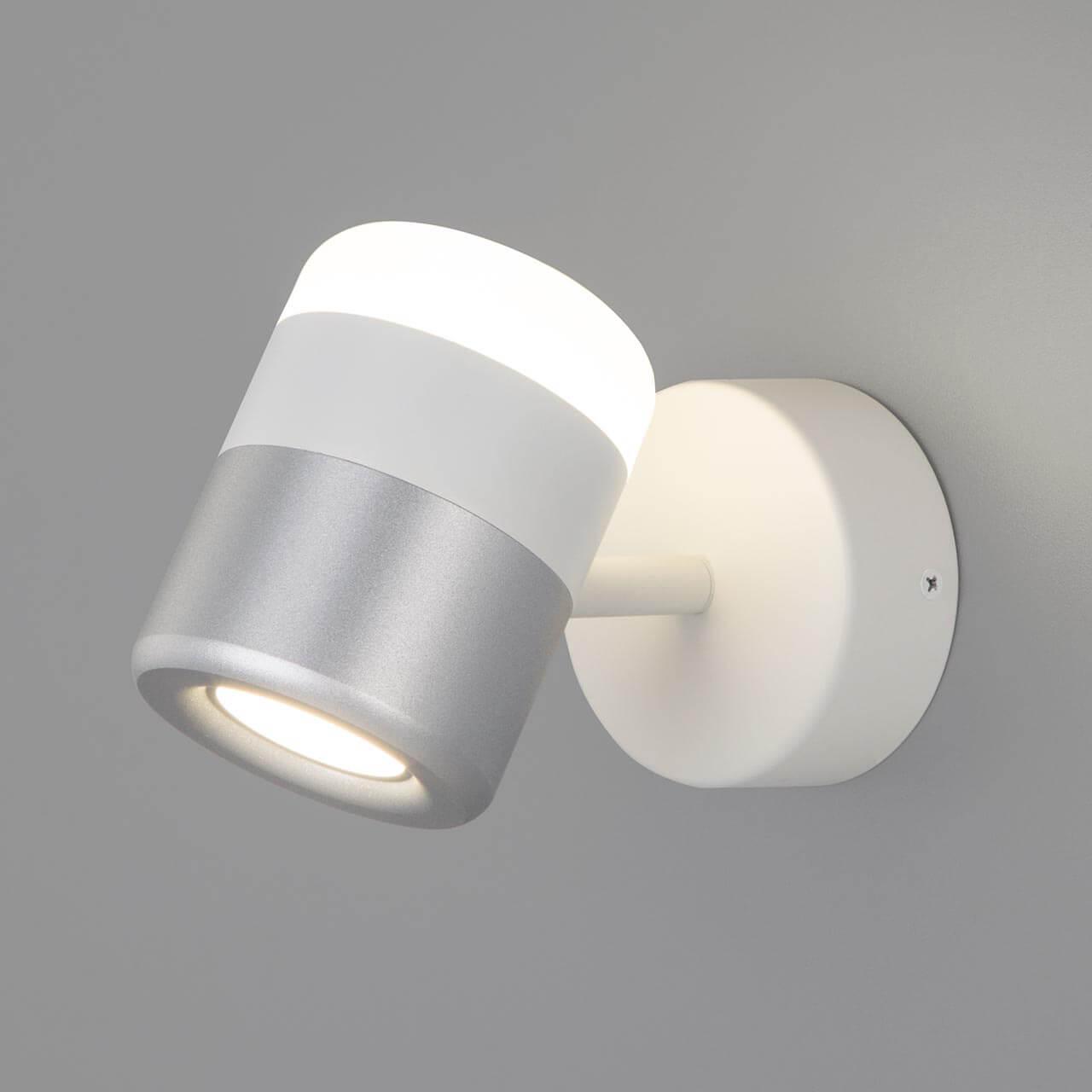 Спот настенный светодиодный серебряный Oskar 20165/1 LED EUROSVET OSKAR 00-3925904 Белый;серебро  - Вид №2