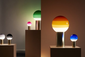 073550 Настольный светильник M розовый-латунь Marset Dipping Light