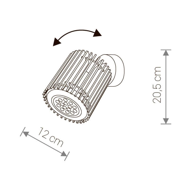 Спот настенный галогеновый черный Roller 9133 NOWODVORSKI ROLLER 00-3948992 Черный  - Вид №1