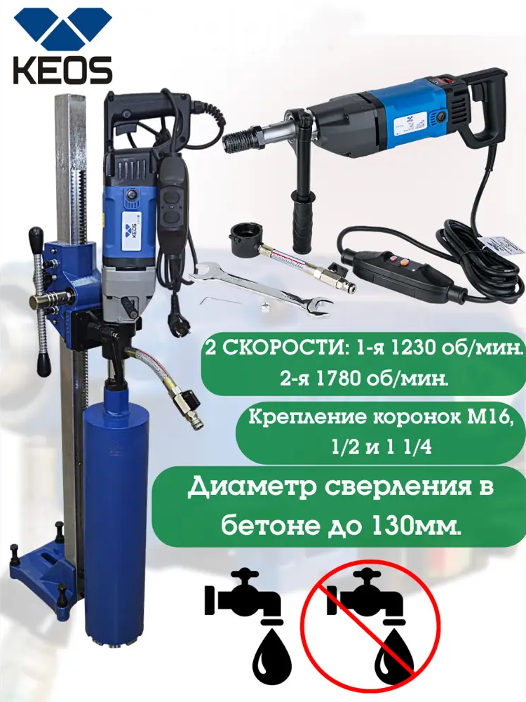 91016830 Мотор для алмазного бурения Keos KS-130/2, 1900 Вт STLM-0842369