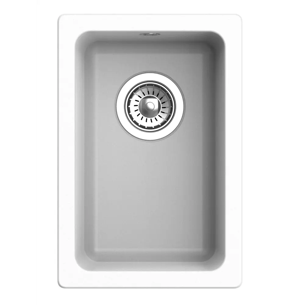 Кухонная мойка DELINIA кварцевая врезная 31×46 см белая 87797483 Мойка врезная STLM-1399587 - Вид №3