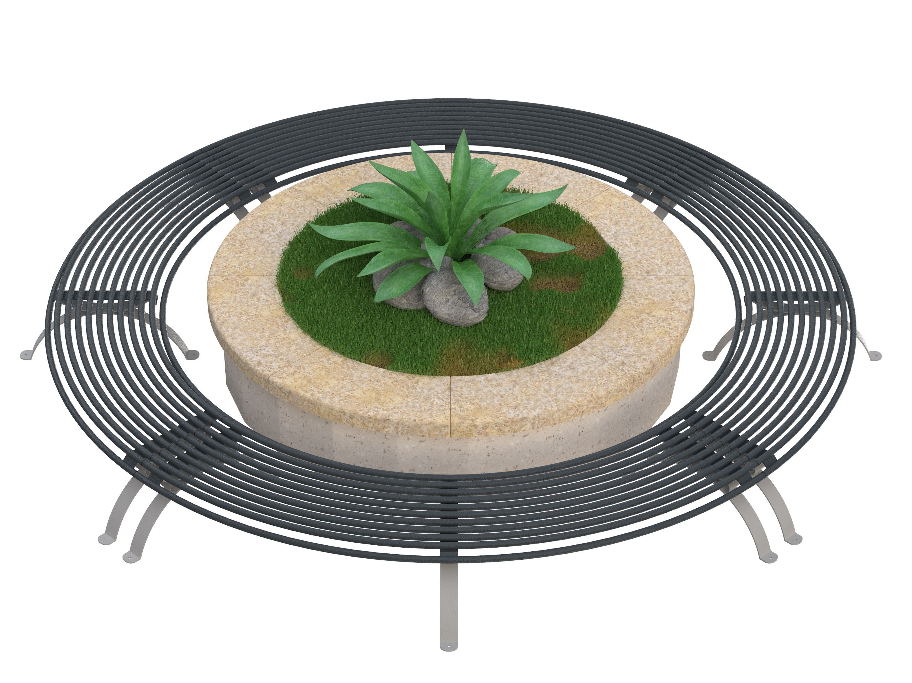 Изогнутая скамья без спинки Lazzari Позитано ARCH-00072899 - Вид №2