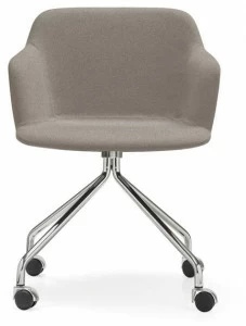 Quinti Sedute Вращающееся кресло из ткани на колесиках Deep cover