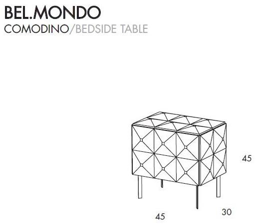 ARKOF LABODESIGN Прямоугольная прикроватная тумбочка из мдф Bel.mondo sun-id-1378313 - Вид №5