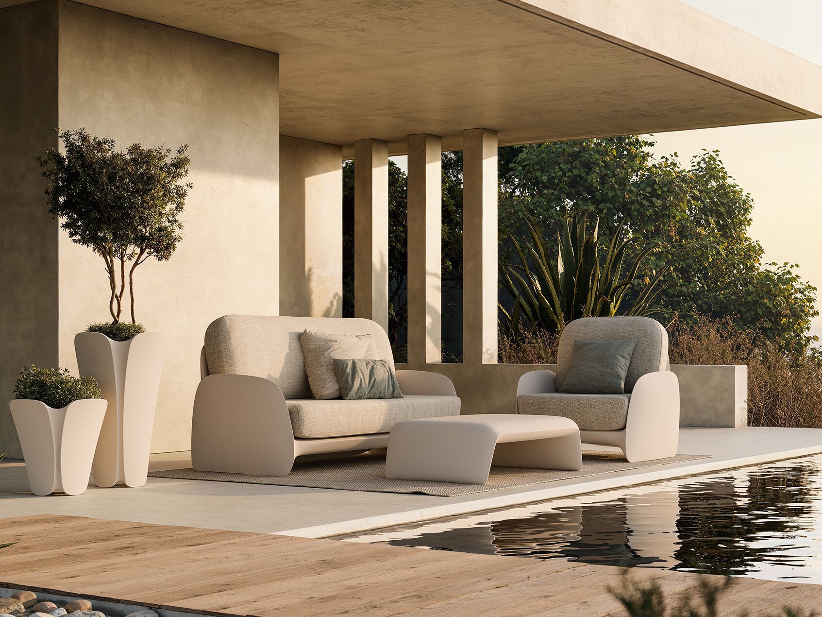 Высокий яркий садовый горшок Vondom Pezzettina ARCH-00118217 - Вид №1