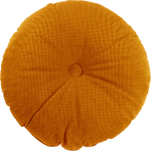 Подушка с пуговицей Грид ø37 см цвет бронзовый