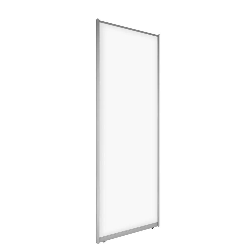 Дверь-купе SPACEO 2255x904 мм высота проема 2300 мм ЛДСП цвет белый/матовое серебро широкий профиль Spaceo home STLM-2098389 - Вид №2