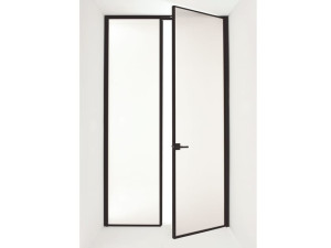 Стеклянная распашная дверь без поддельной рамы