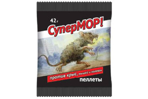 16262521 Приманка - пеллеты от мышей и крыс 42 г 4620015694610 Супермор