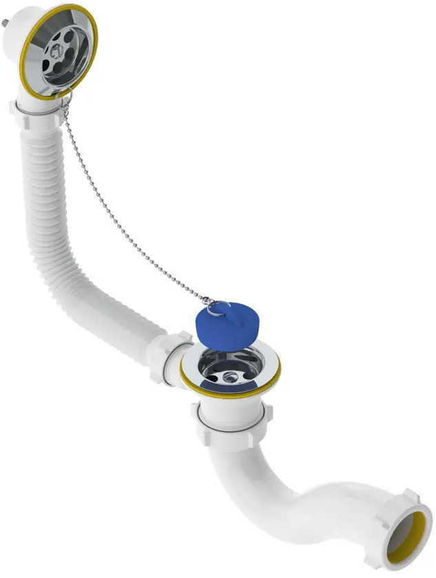 Сифон для ванны АКВАТЕР V110 с хромированным выпуском 18545957