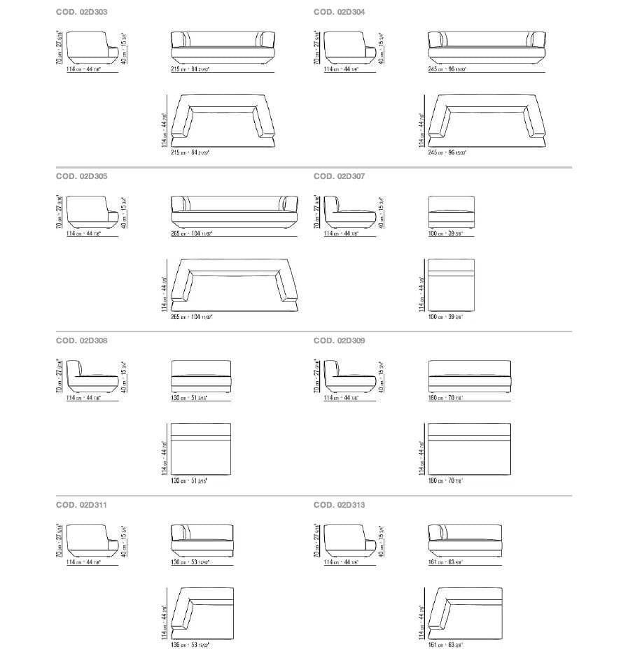 Модульный диван Flexform LOUNGESCAPE ARCH-00060009 - Вид №12