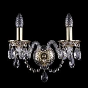 Бра Bohemia Ivele 1600/2/GW BOHEMIA IVELE СВЕЧА 077390 Золото;прозрачный