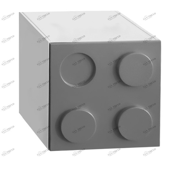 Шкаф-куб детский "Леголенд" МАНДАРИН ЛЕГОЛЕНД 178728 Белый;серый Santreyd 