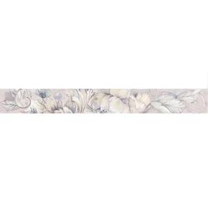 91144143 Бордюр Kerlife Delicato Bouquet Perla 1 7.50x63см цвет натуральный мрамор STLM-0945163